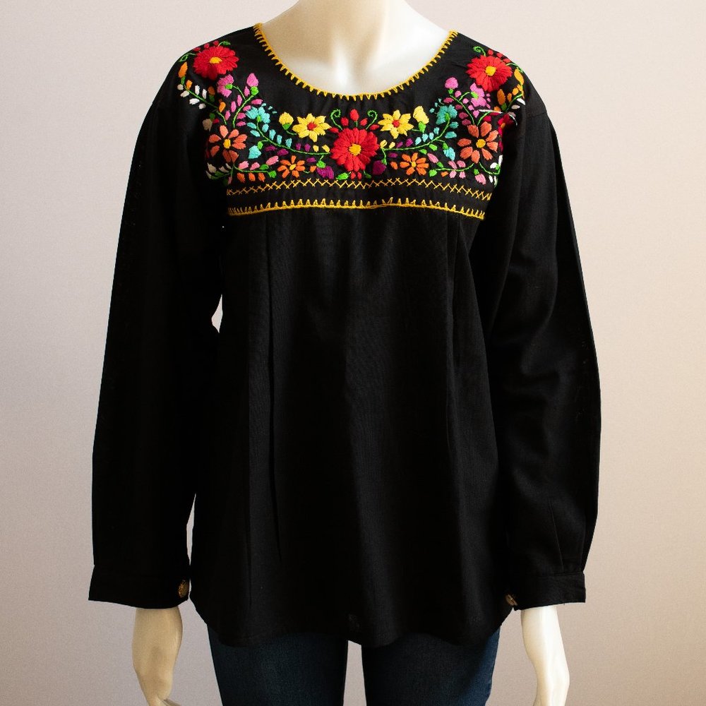 🌸 2 x $49 🌸  Hand embroidered long sleeves Mexican top
